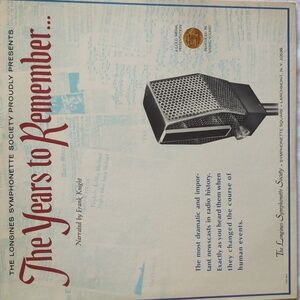 RARE FIND.. THE YEARS TO REMEMBER Vintage Vinyl LP
